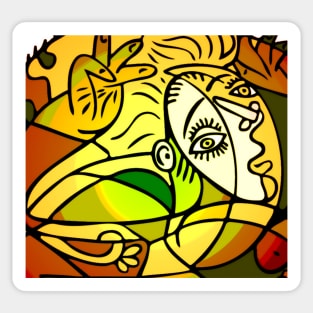 portrait cubism Sticker